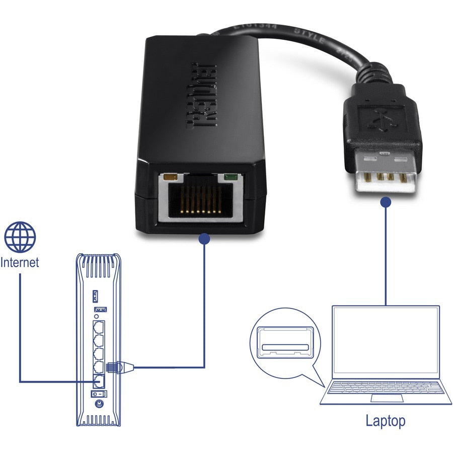 Tarjeta de Red TRENDnet USB 2.0 to Fast Ethernet Adapter - vista 3
