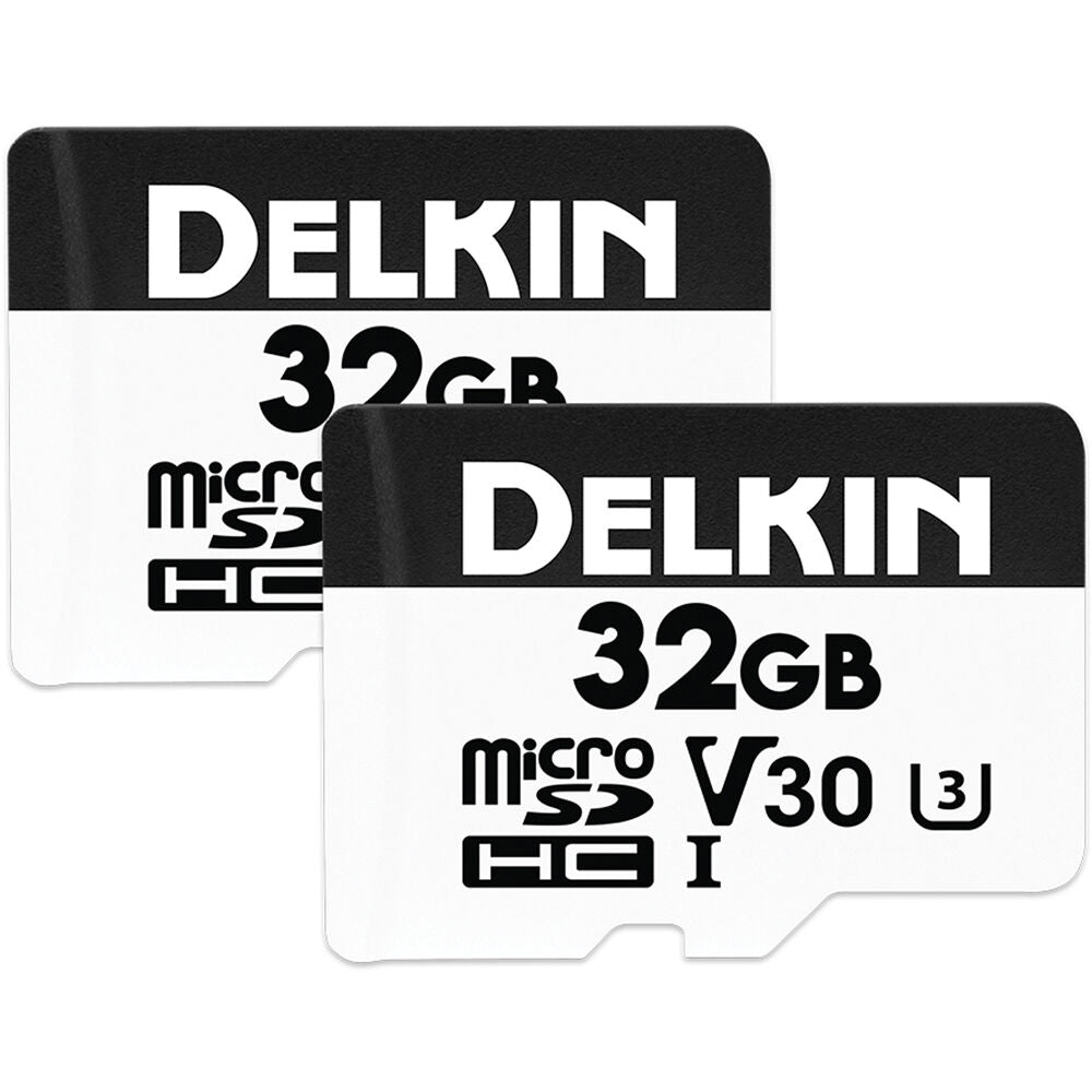Tarjeta Delkin Devices 32GB Hyperspeed UHS-I microSDHC con SD Adapter (2-Pack) - vista principal