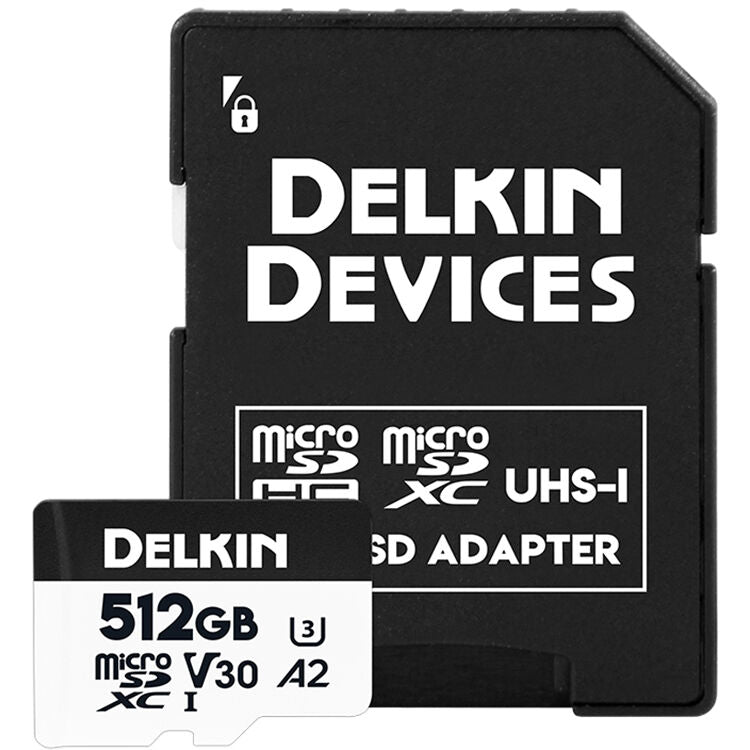Tarjeta Delkin Devices 512GB Hyperspeed microSDXC con SD Adapter - vista principal