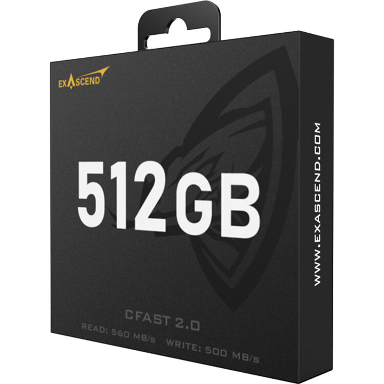 Tarjeta Exascend 512GB Archon CFast 2.0 - vista frontal