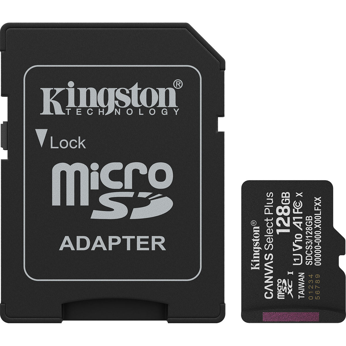 Tarjeta Kingston 128GB Canvas Select Plus UHS-I microSDXC con SD Adapter - vista principal
