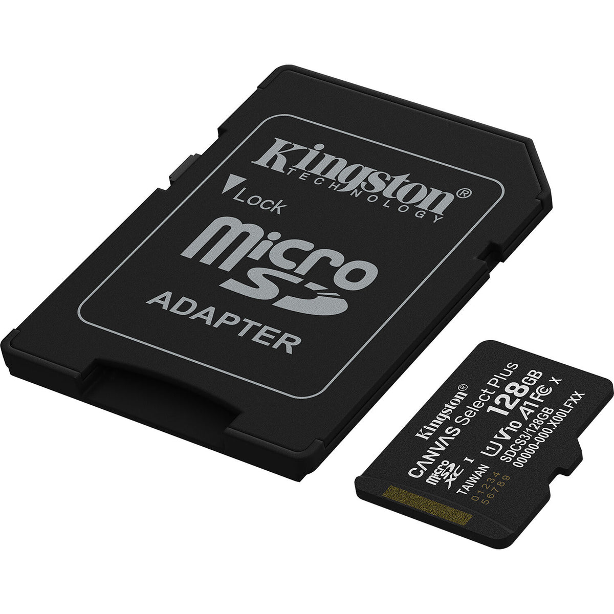 Tarjeta Kingston 128GB Canvas Select Plus UHS-I microSDXC con SD Adapter - vista frontal