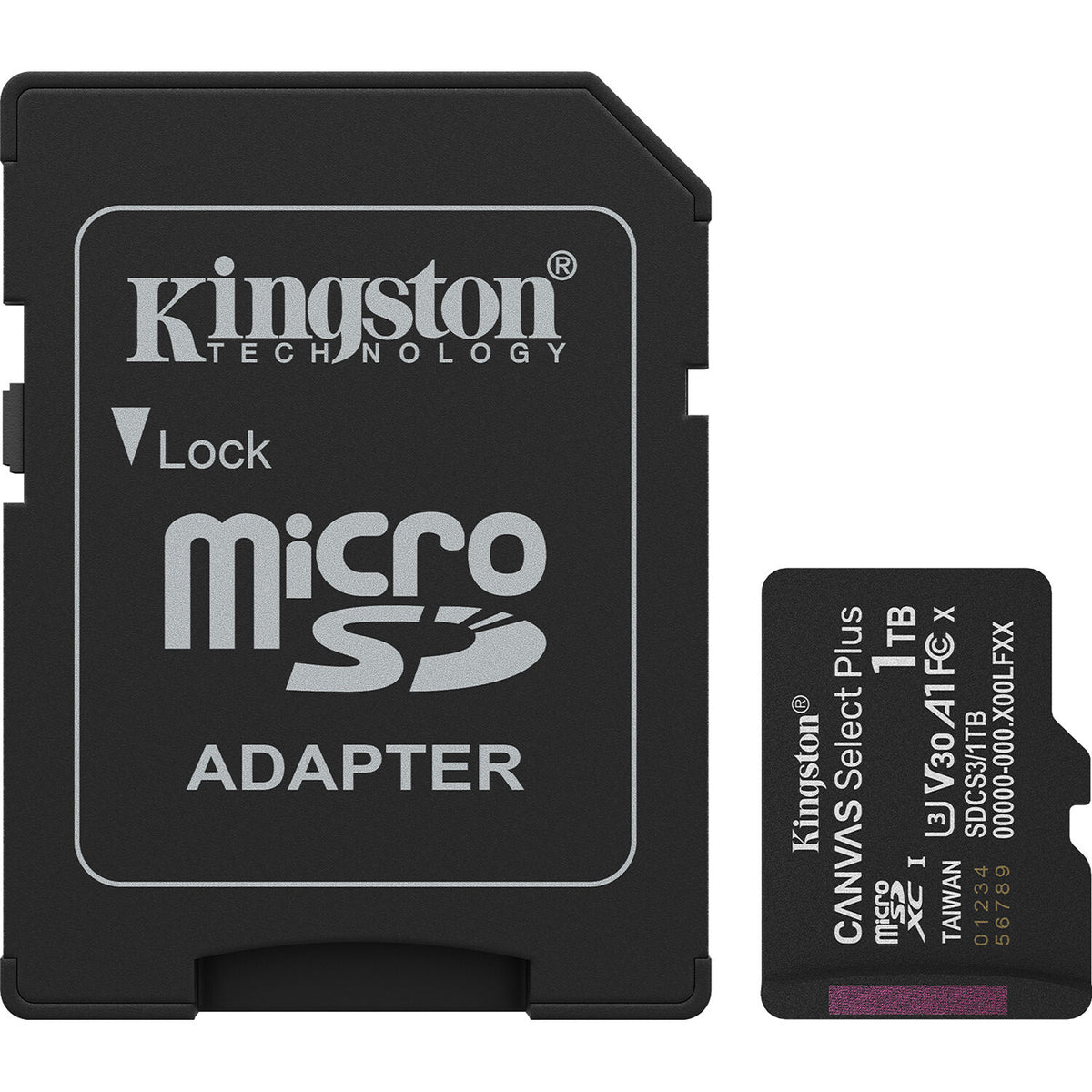 Tarjeta Kingston 1TB Canvas Select Plus UHS-I microSDXC con SD Adapter - vista principal