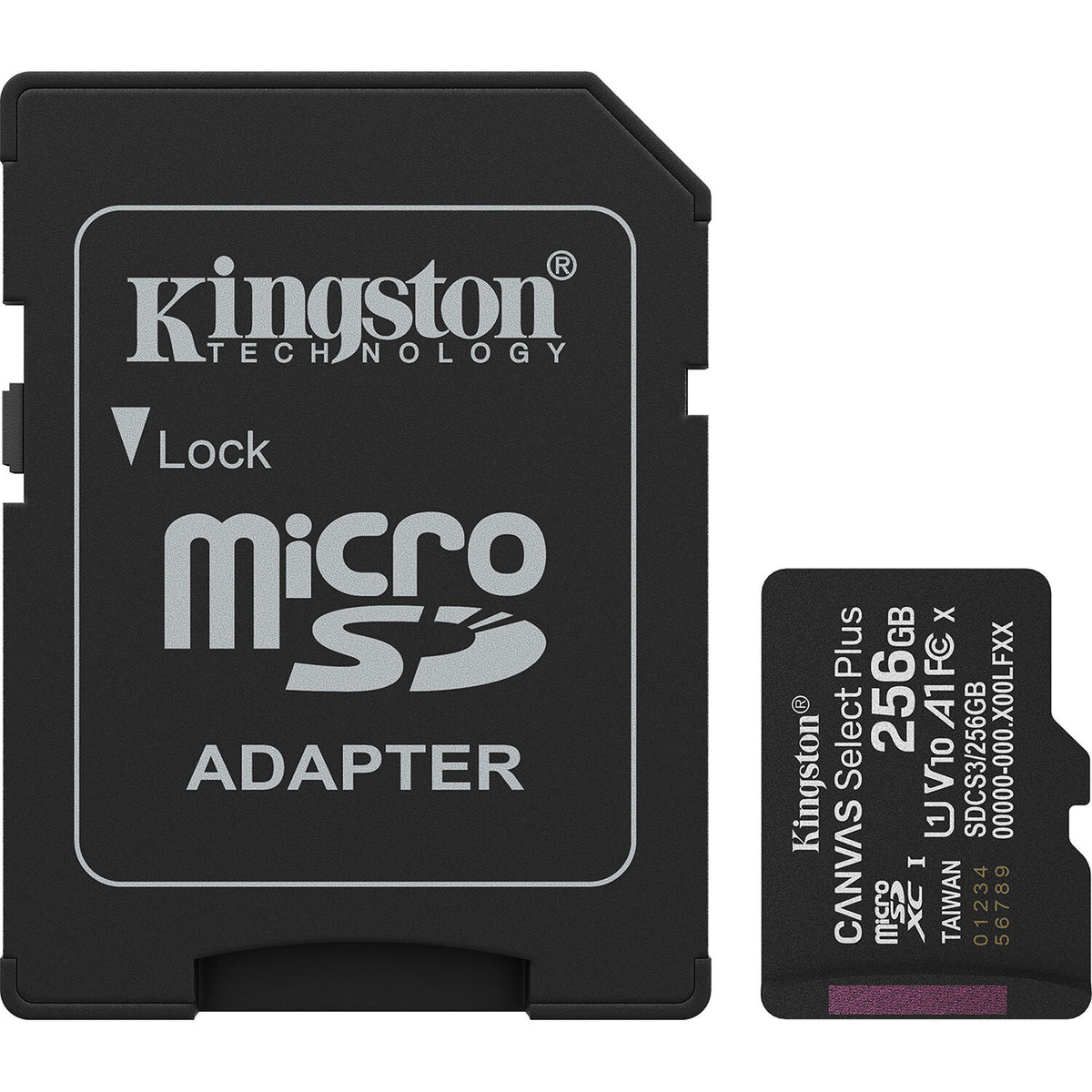 Tarjeta Kingston 256GB Canvas Select Plus UHS-I microSDXC con SD Adapter - vista principal