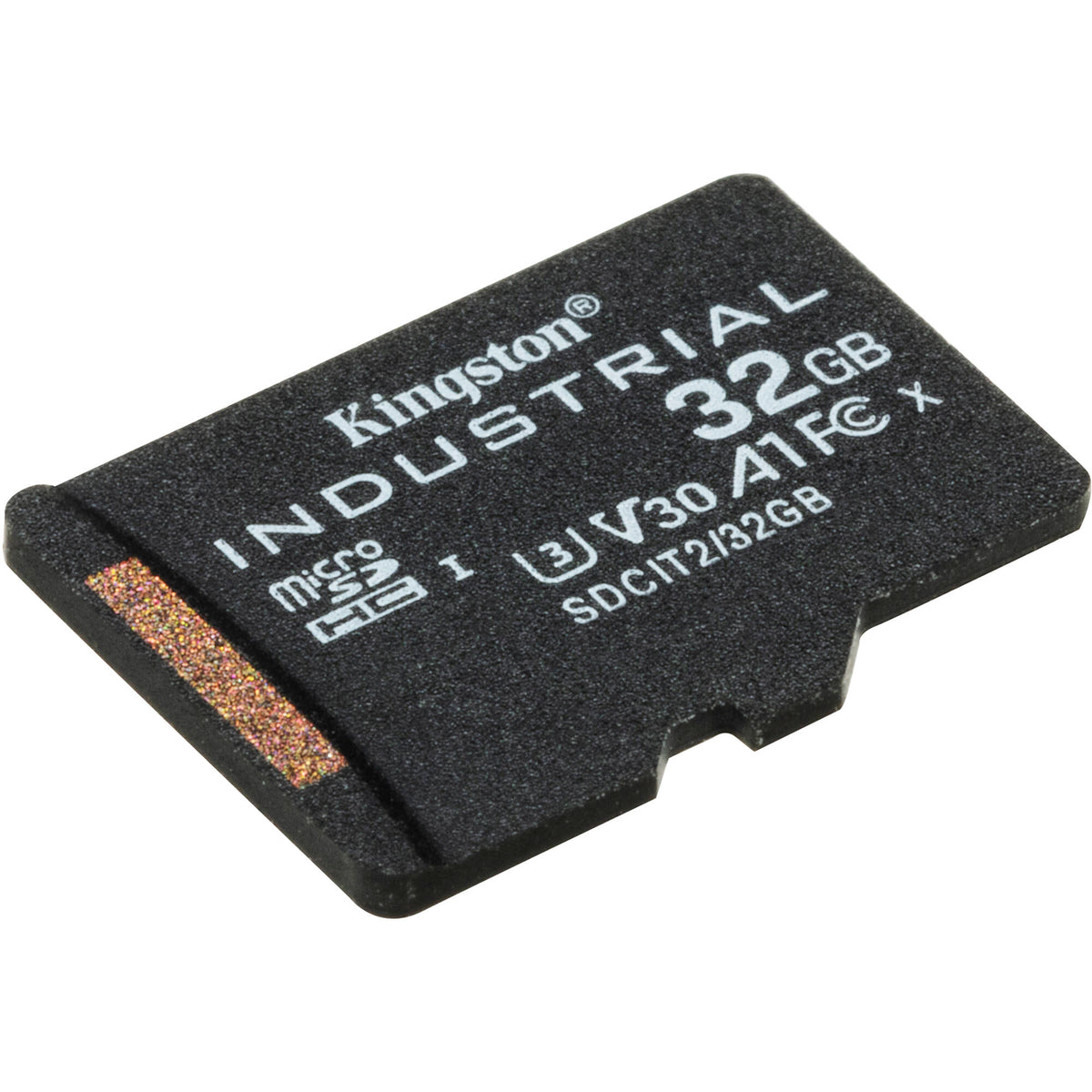 Tarjeta Kingston 32GB Industrial UHS-I microSDHC con SD Adapter - vista lateral