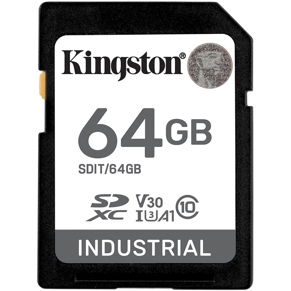 Tarjeta Kingston 64GB Industrial UHS-I SDXC - vista frontal