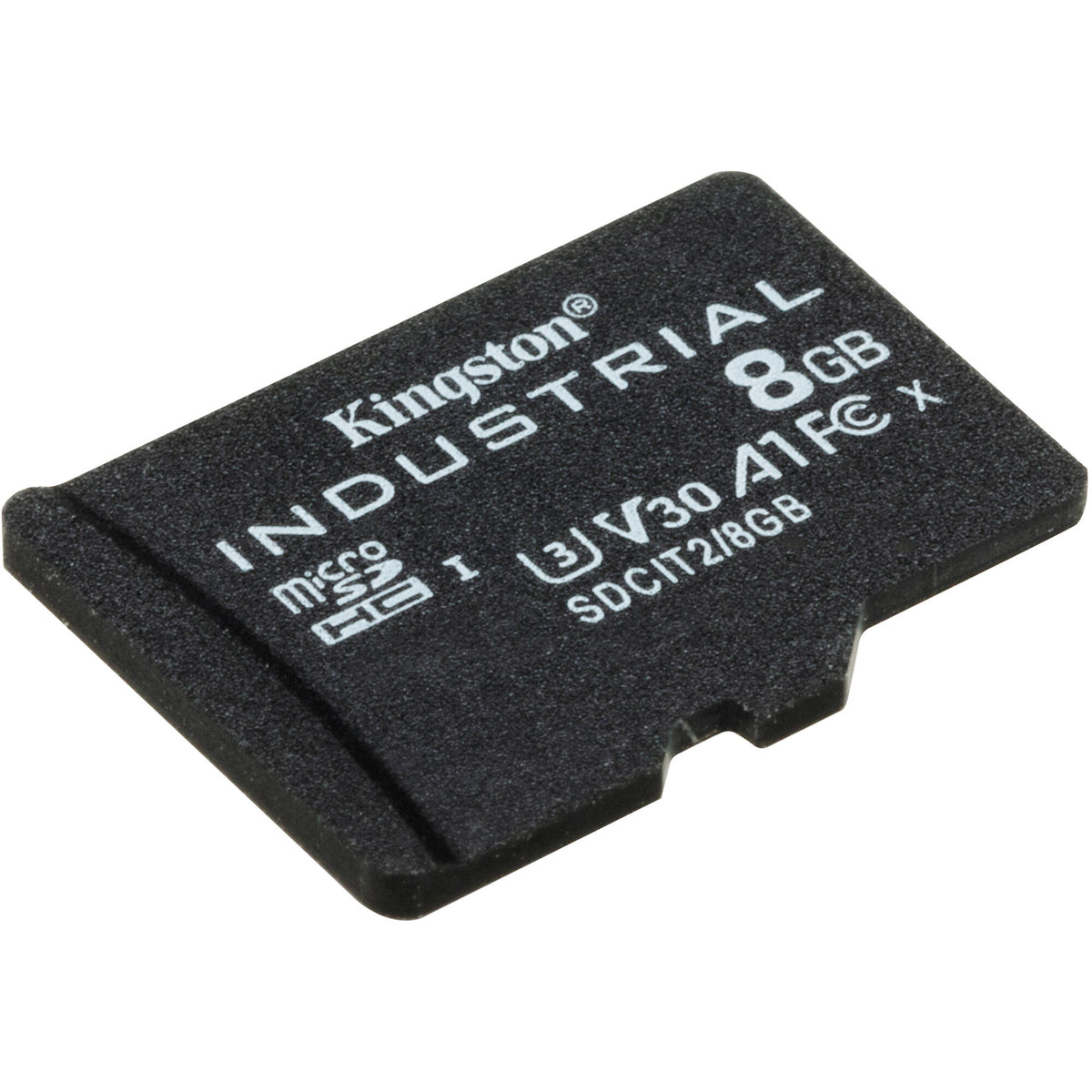 Tarjeta Kingston 8GB Industrial UHS-I microSDHC con SD Adapter - vista lateral