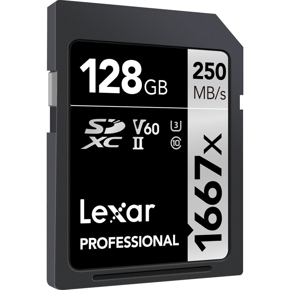 Tarjeta Lexar 128GB Professional 1667x UHS-II SDXC (2-Pack) - vista trasera