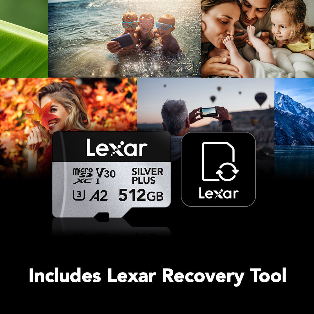 Tarjeta Lexar 1TB Professional SILVER PLUS UHS-I microSDXC con SD Adapter - detalle