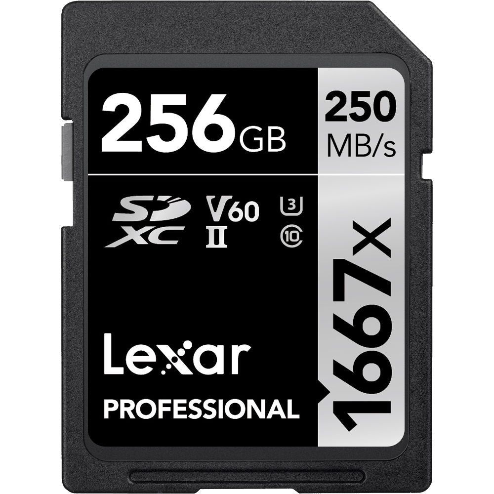 Tarjeta Lexar 256GB Professional 1667x UHS-II SDXC - vista principal