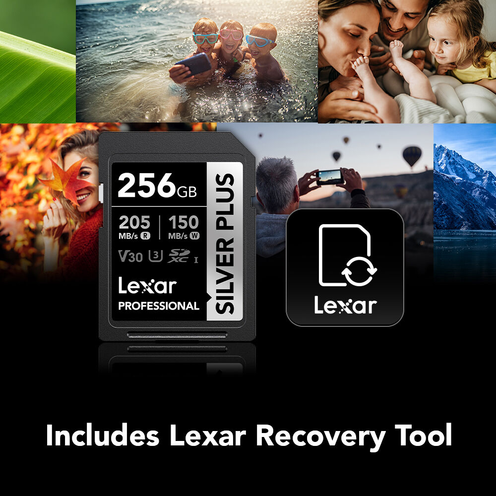 Tarjeta Lexar 256GB Professional SILVER PLUS UHS-I SDXC (5-Pack) - detalle