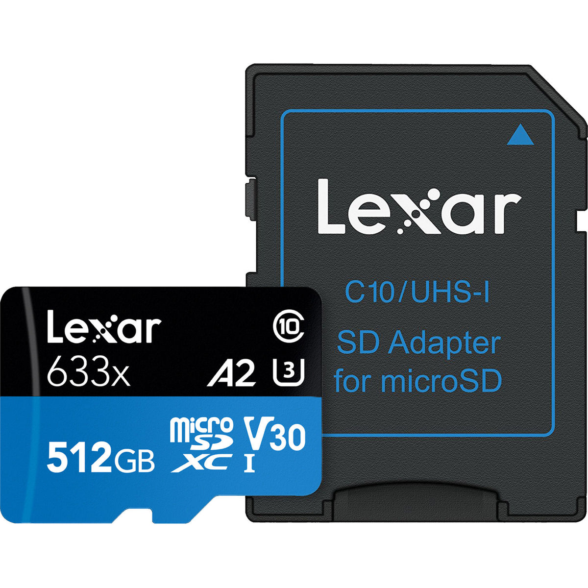 Tarjeta Lexar 512GB High-Performance 633x UHS-I microSDXC con SD Adapter - vista principal