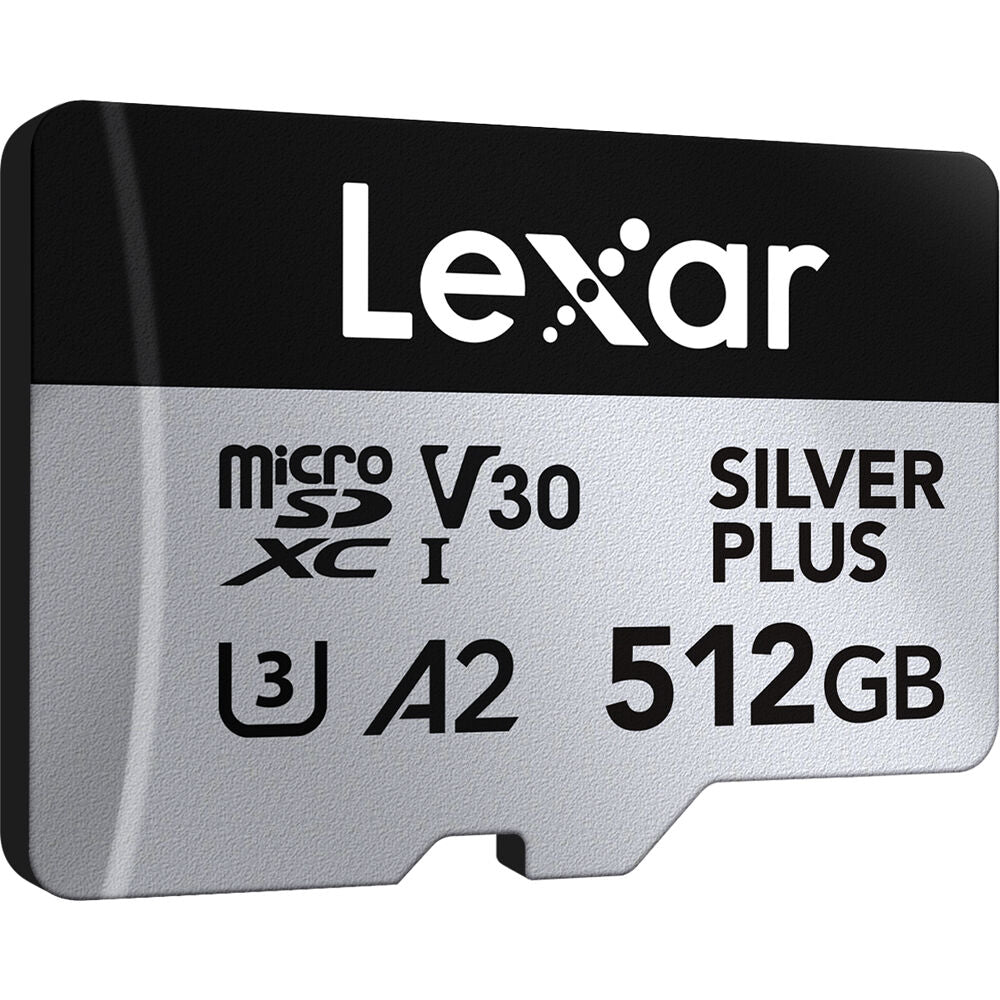 Tarjeta Lexar 512GB Professional SILVER PLUS UHS-I microSDXC con SD Adapter - contenido de la caja