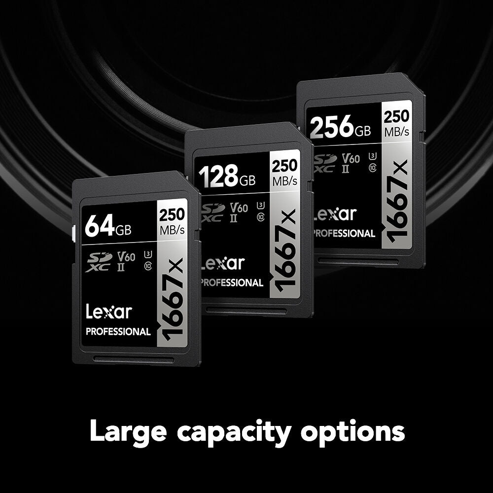 Tarjeta Lexar 64GB Professional 1667x UHS-II SDXC (2-Pack) - puertos y conexiones