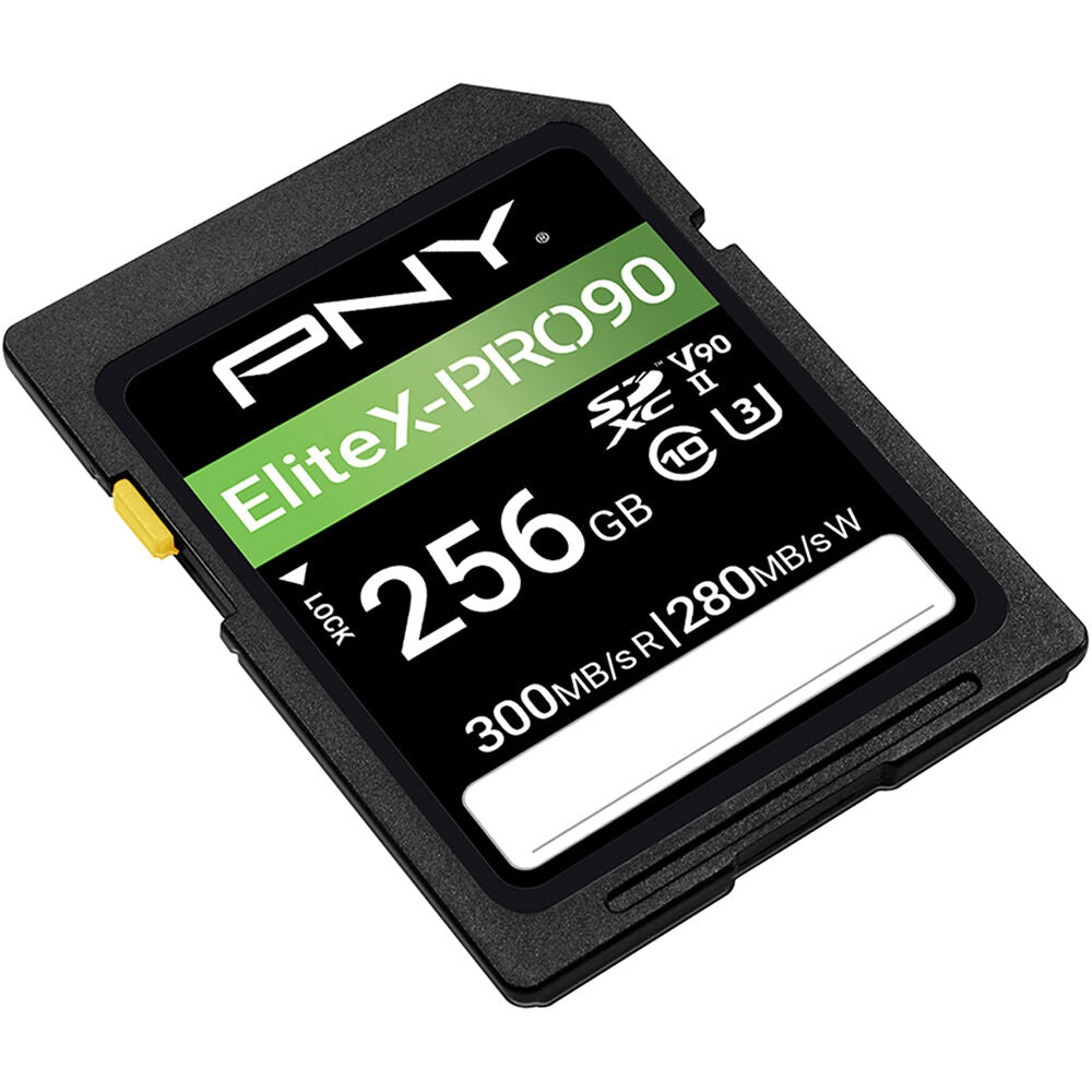 Tarjeta PNY 256GB EliteX-PRO 90 UHS-II SDXC - vista frontal