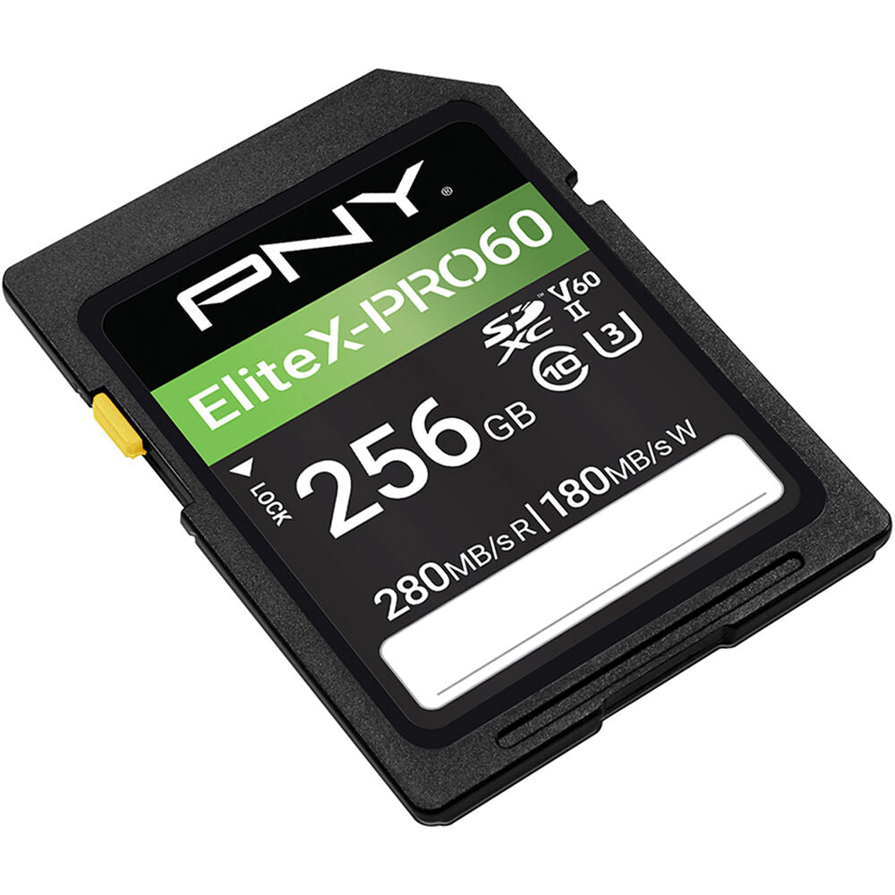 Tarjeta PNY 256GB EliteX-PRO60 UHS-II SDXC - vista frontal