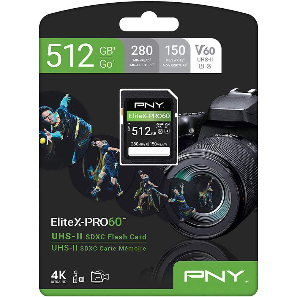 Tarjeta PNY 512GB EliteX-PRO60 UHS-II SDXC - puertos y conexiones