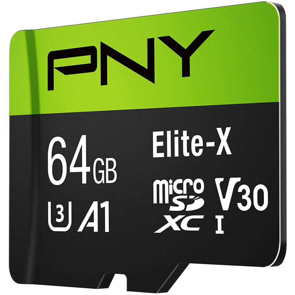 Tarjeta PNY 64GB Elite-X UHS-I microSDXC - vista frontal