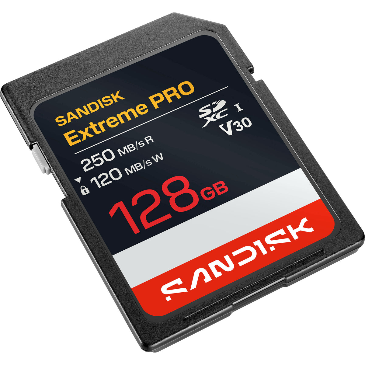 Tarjeta SanDisk 128GB Extreme PRO UHS-I SDXC (2-Pack) (250 MB/s) - vista frontal