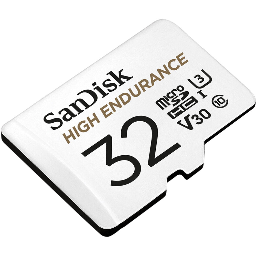 Tarjeta SanDisk 32GB High Endurance UHS-I microSD con SD Adapter - vista lateral