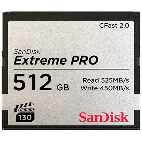 Tarjeta SanDisk 512GB Extreme PRO CFast 2.0 - vista principal
