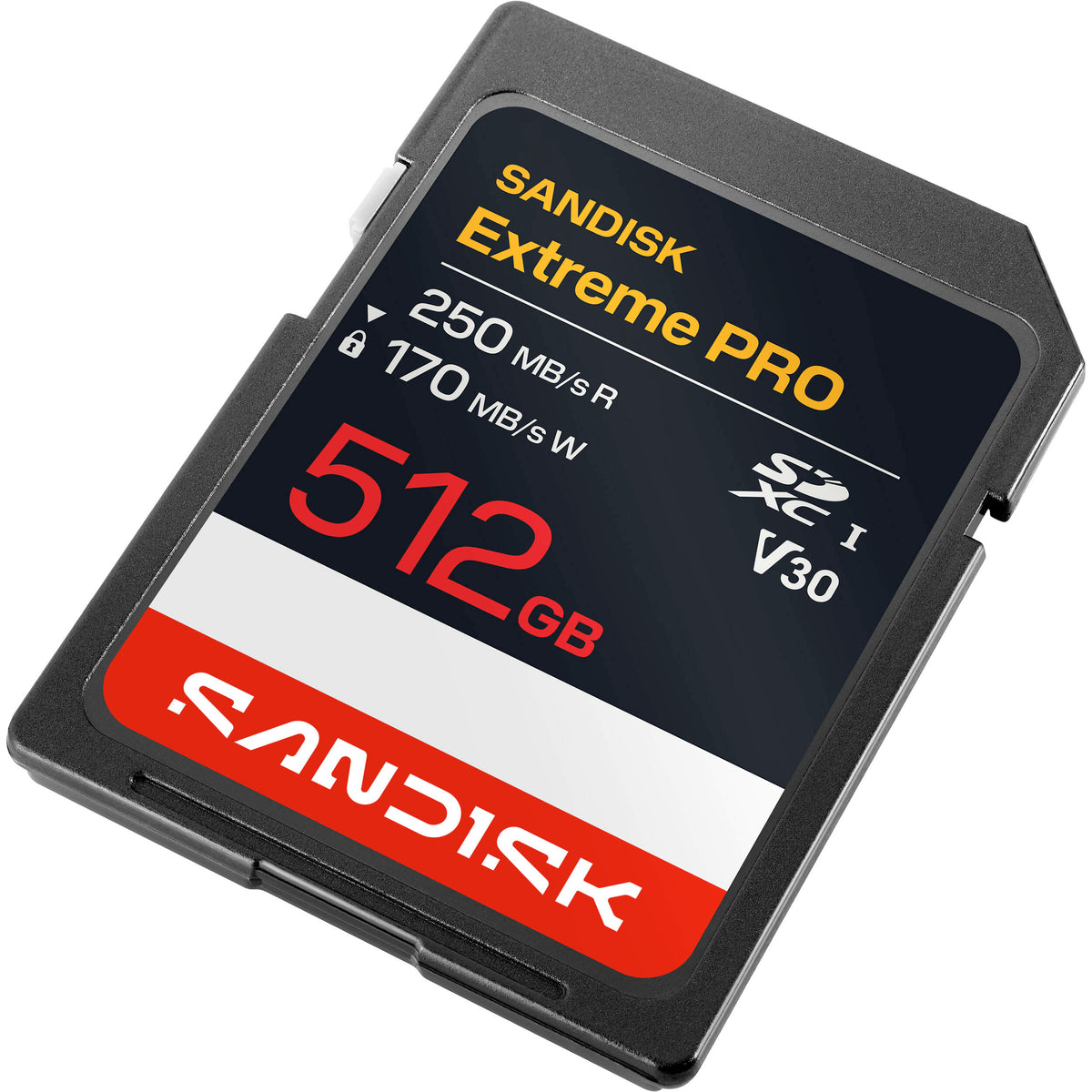 Tarjeta SanDisk 512GB Extreme PRO UHS-I SDXC - vista trasera
