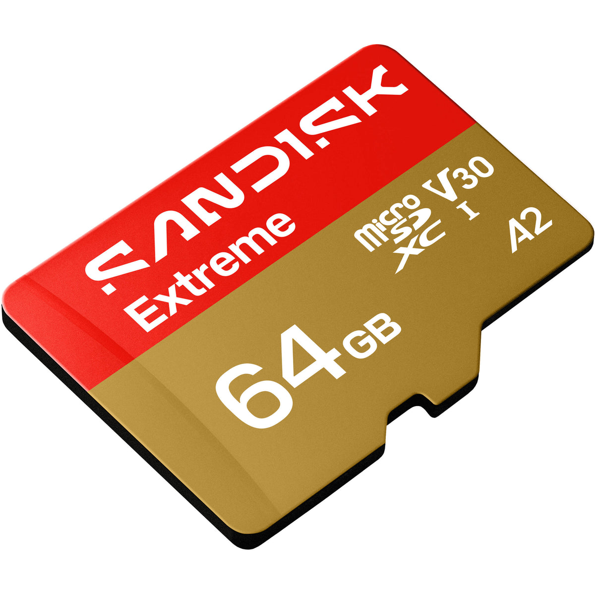 Tarjeta SanDisk 64GB Extreme UHS-I microSDXC - vista lateral