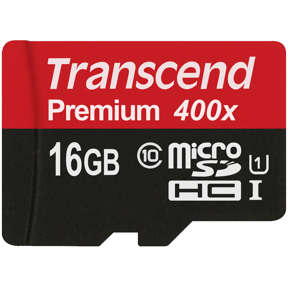 Tarjeta Transcend 16GB Premium microSDHC UHS-I con SD Adapter - vista principal