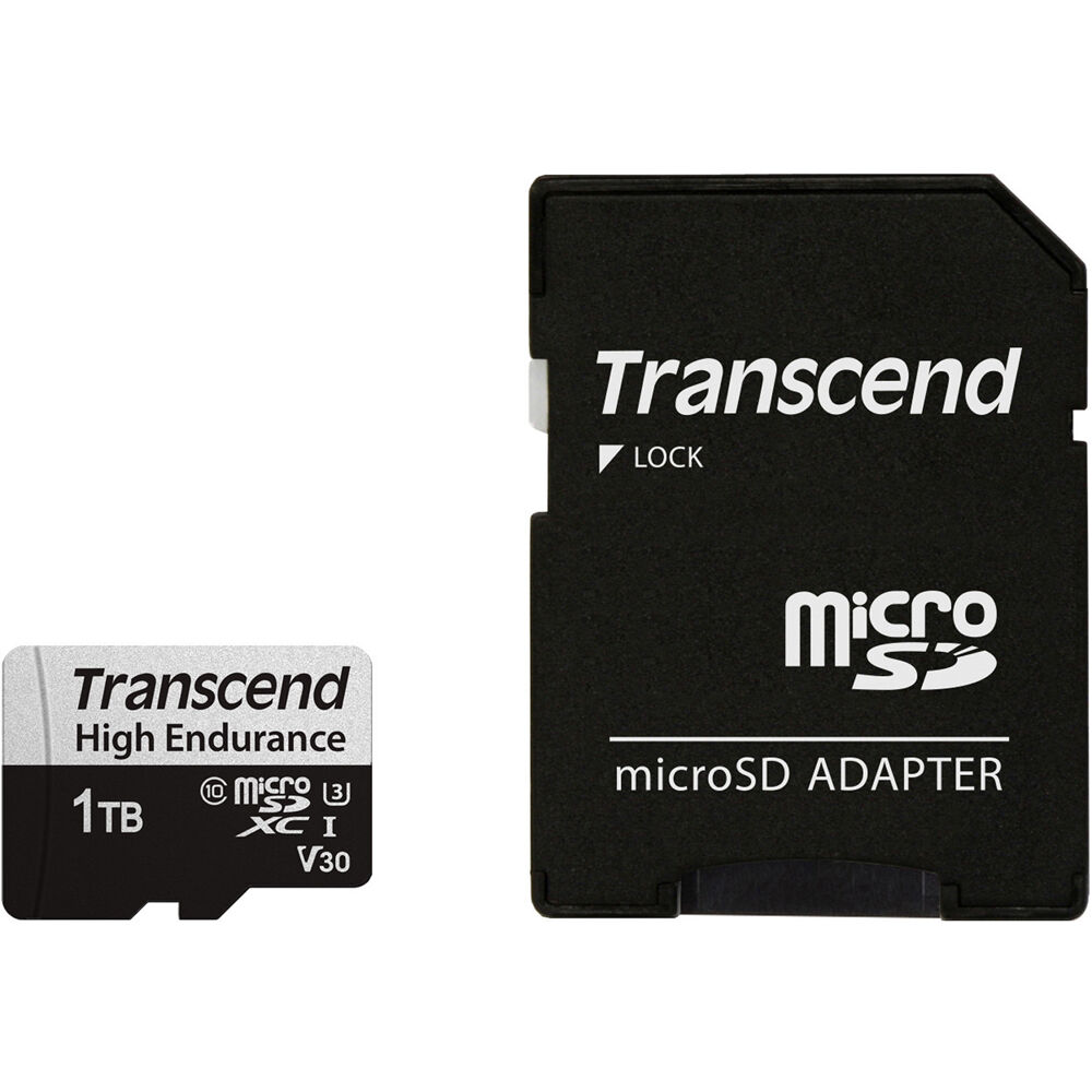 Tarjeta Transcend 1TB High Endurance 350V UHS-I microSDXC con SD Adapter - vista principal