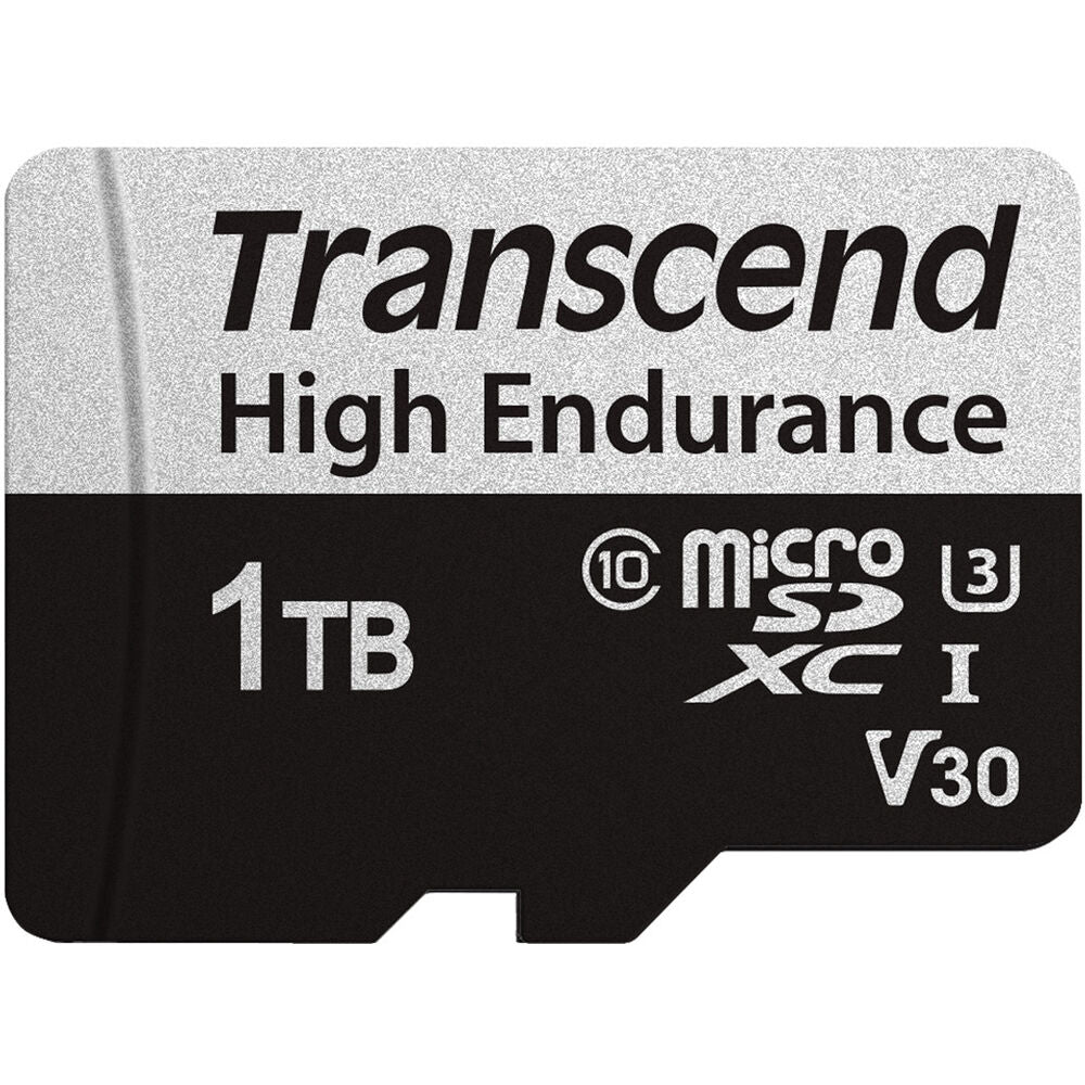 Tarjeta Transcend 1TB High Endurance 350V UHS-I microSDXC con SD Adapter - vista frontal