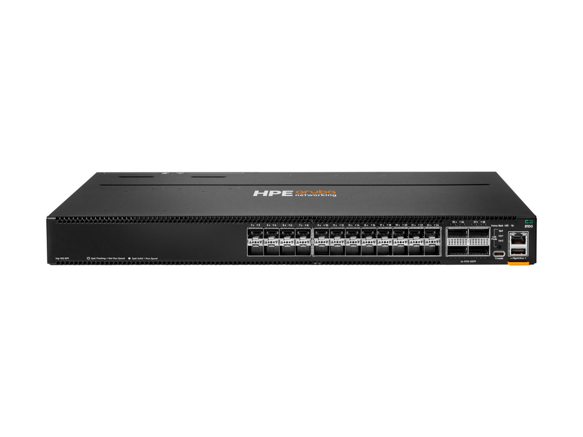 Transceptor de Red Aruba HPE Aruba Networking CX 8100 24x10G SFP+ 4x40/100G QSFP28 Switch - vista 2