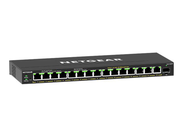 Transceptor de Red Netgear 16-Port High-Power PoE+ Gigabit Ethernet Plus Switch (231W) - vista 3