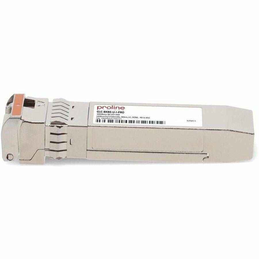 Transceptor de Red Proline Cisco® GLC-BX80-U-I Compatible TAA 1000Base-BX SFP Transceiver (SMF - vista 2