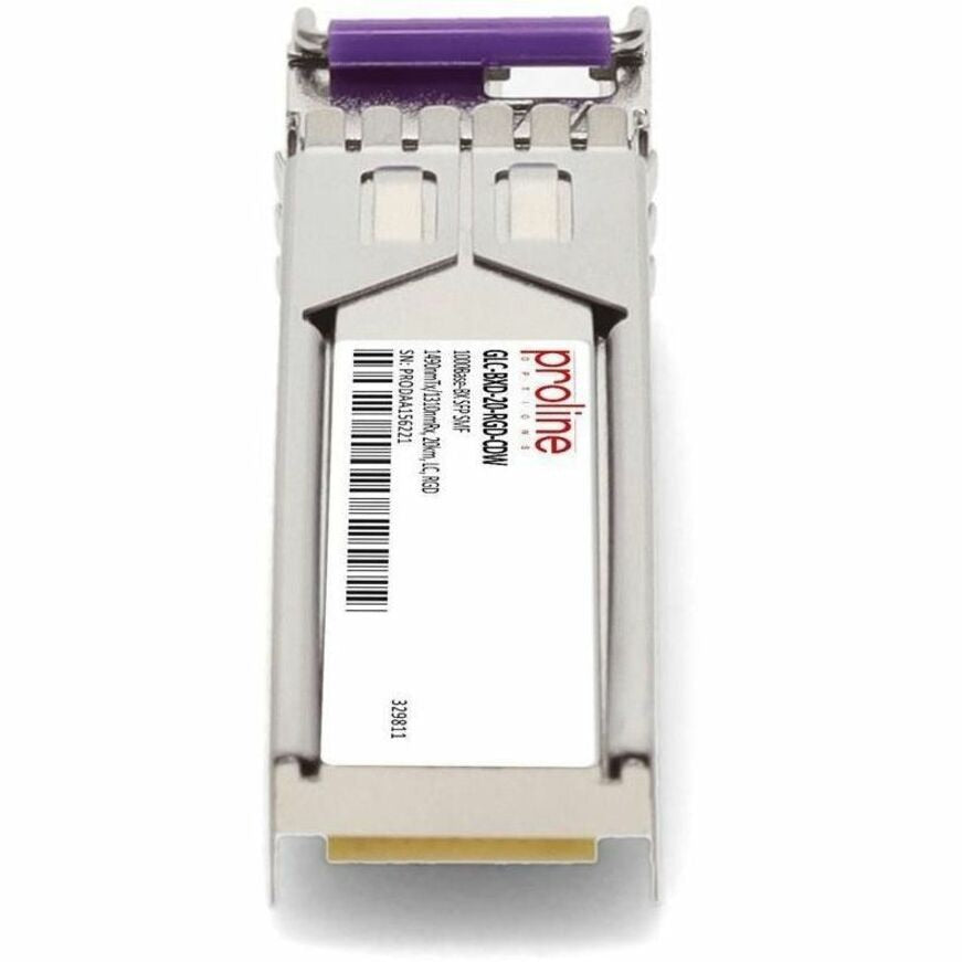 Transceptor de Red Proline Cisco® GLC-BXD-20-RGD Compatible TAA 1000Base-BX SFP Transceiver (SMF - vista 4