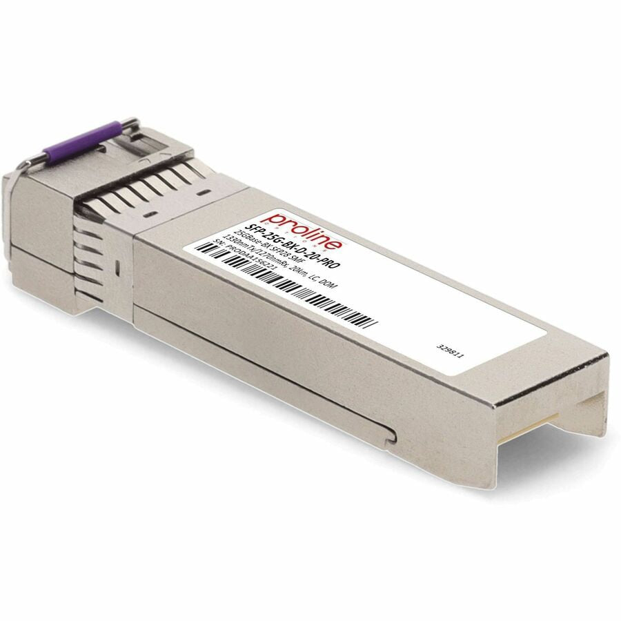 Transceptor de Red Proline Cisco® SFP-25G-BX-D-20 Compatible TAA 25GBase-BX SFP28 Transceiver (SMF - vista 4