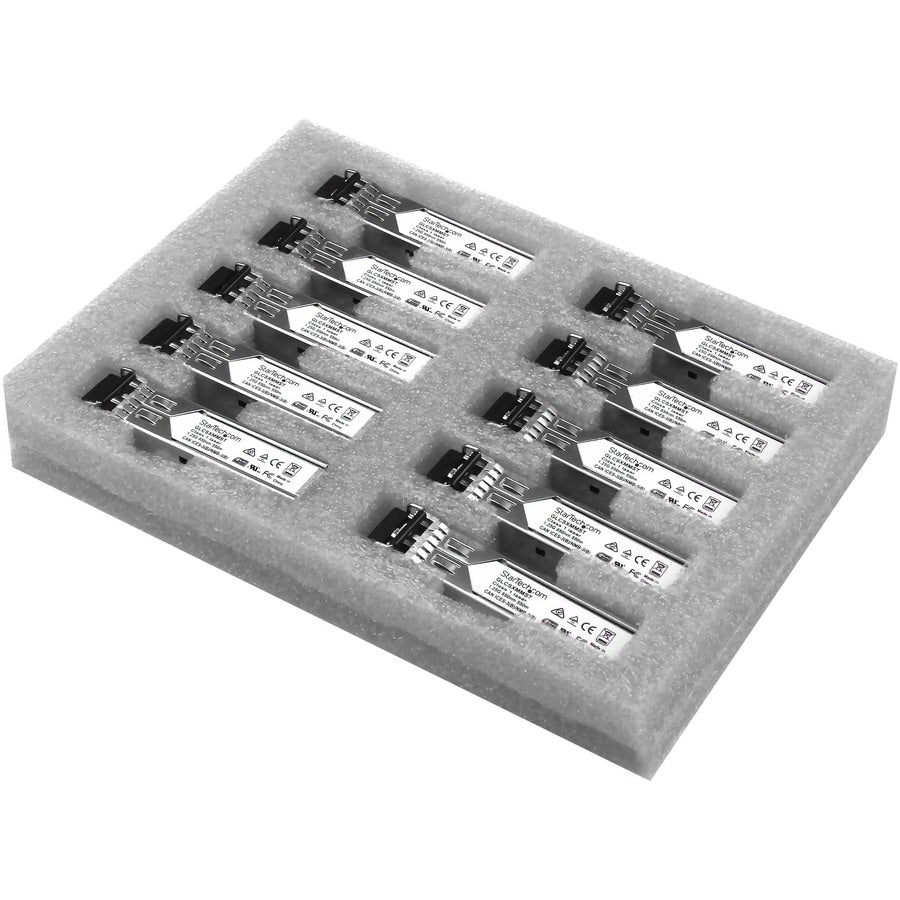 Transceptor de Red StarTech.com StarTech Cisco GLC-SX-MM Compatible SFP Module 10 Pack - vista 1
