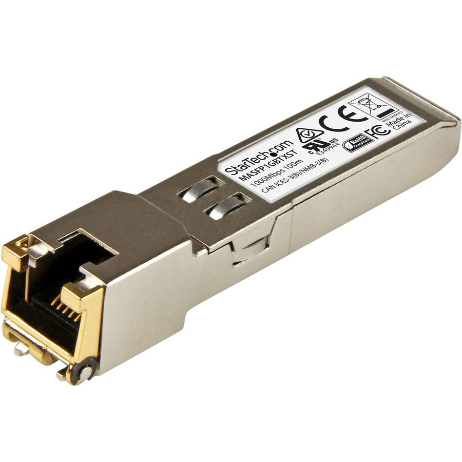 Transceptor de Red StarTech.com StarTech Cisco Meraki MA-SFP-1GB-TX Compatible SFP Module - vista 1