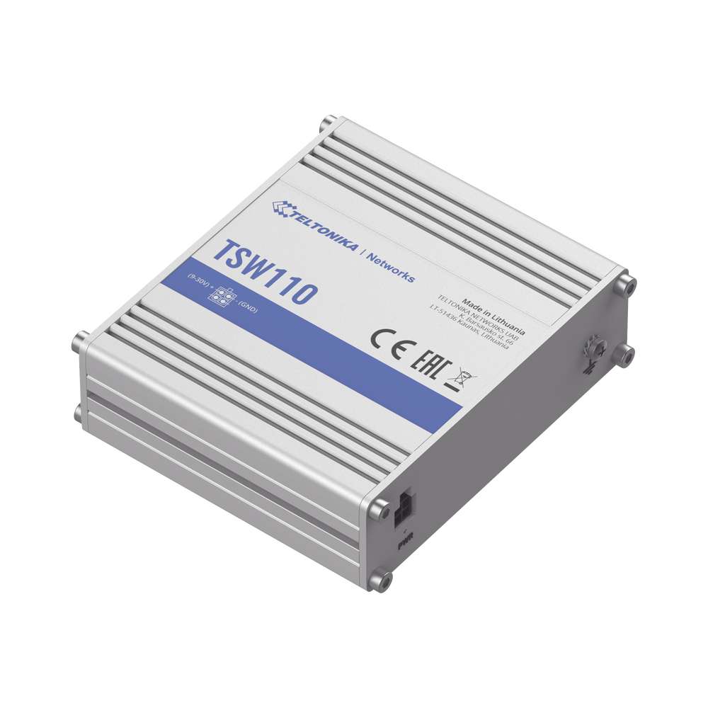 Switch Industrial No-Administrable 5 puertos Gigabit Teltonika TSW110
