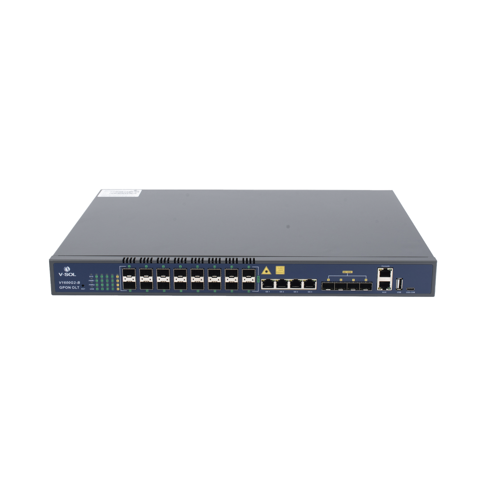 OLT de 16 puertos GPON con 8 V-SOL V1600G2B