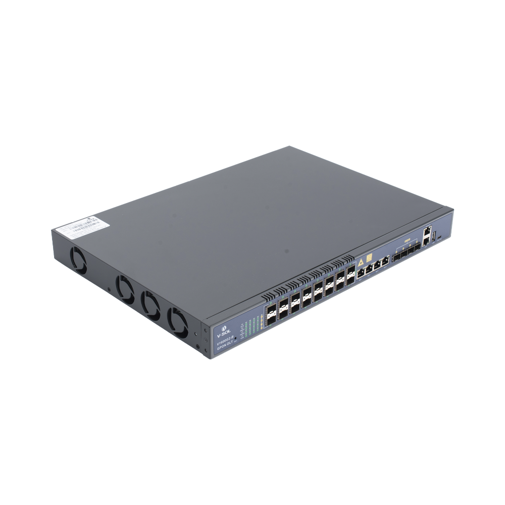 OLT de 16 puertos GPON con 8 V-SOL V1600G2B