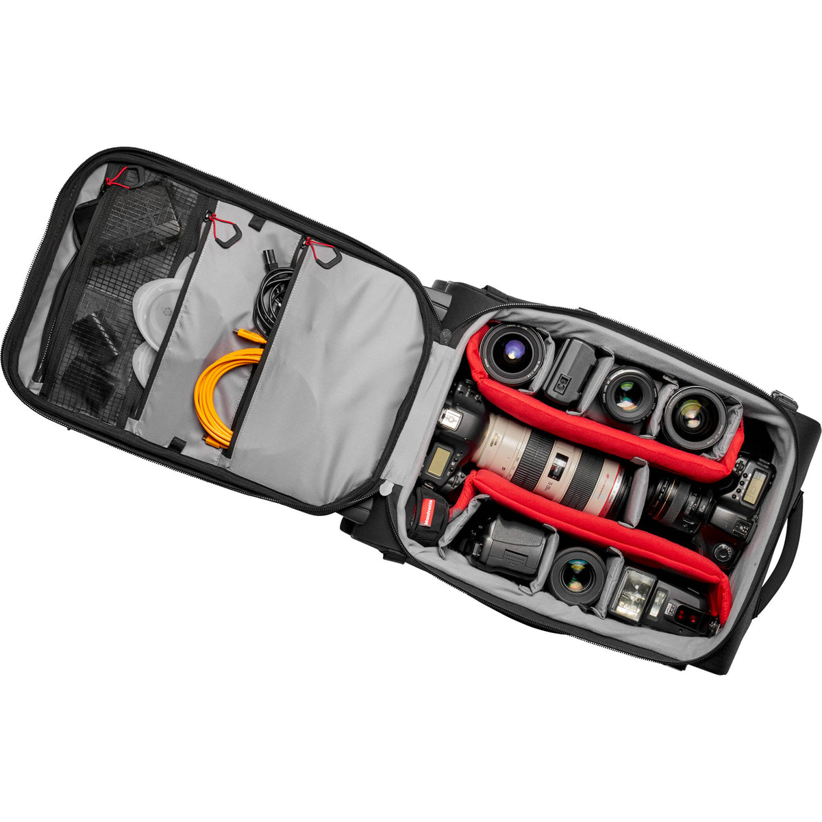 Valija con ruedas Manfrotto Pro Light Reloader Switch-55 Backpack/Roller (Negro) - puertos y conexiones