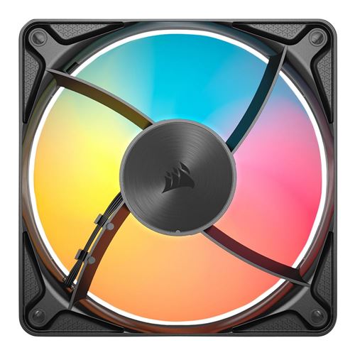 Ventilador Corsair RS120 II ARGB 120mm con Rodamiento de Cúpula Magnética y Control PWM — vista frontal