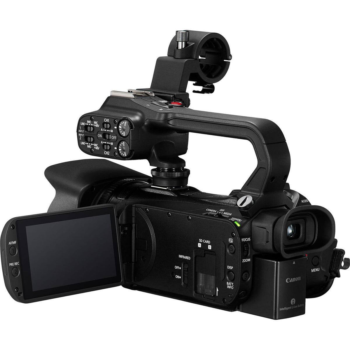 Videocámara Canon XA65 Profesional UHD 4K - vista lateral