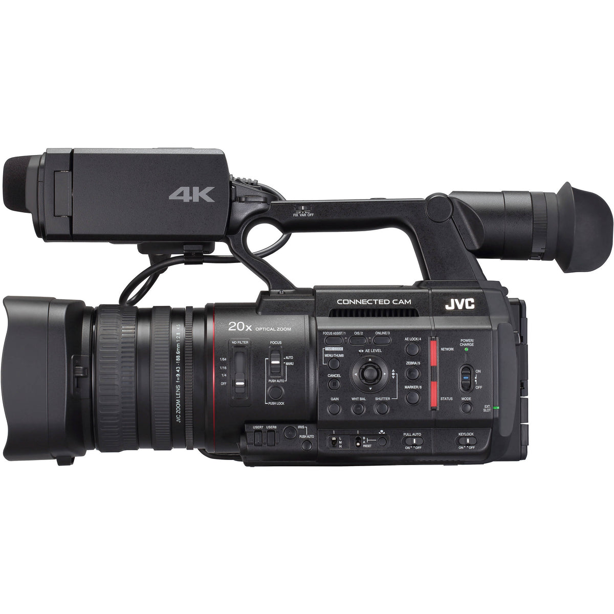 Videocámara JVC GY-HC500U Handheld Connected Cam 1" 4K Profesional - detalle