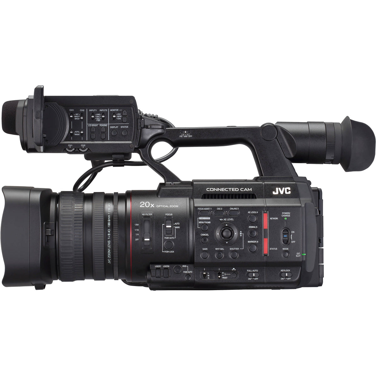 Videocámara JVC GY-HC500U Handheld Connected Cam 1" 4K Profesional - contenido de la caja