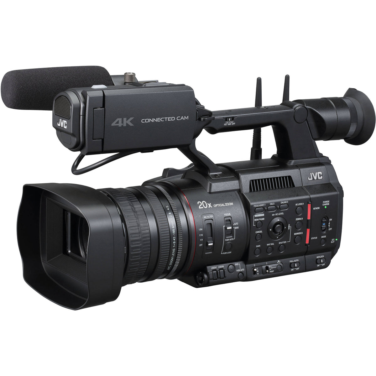 Videocámara JVC GY-HC550 Handheld Connected Cam 1" 4K Broadcast - contenido de la caja