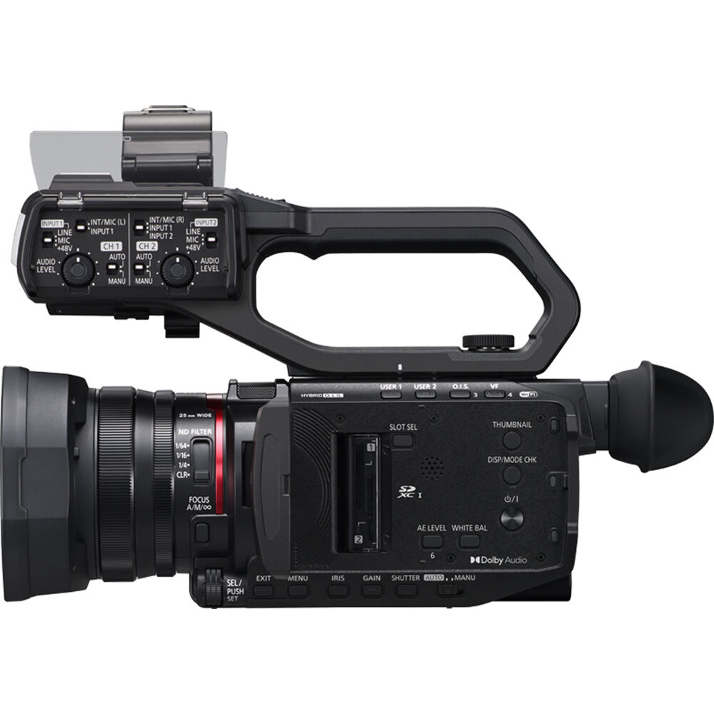 Videocámara Panasonic CX20 Profesional Compact 4K con XLR Inputs & IP Connectivity - puertos y conexiones