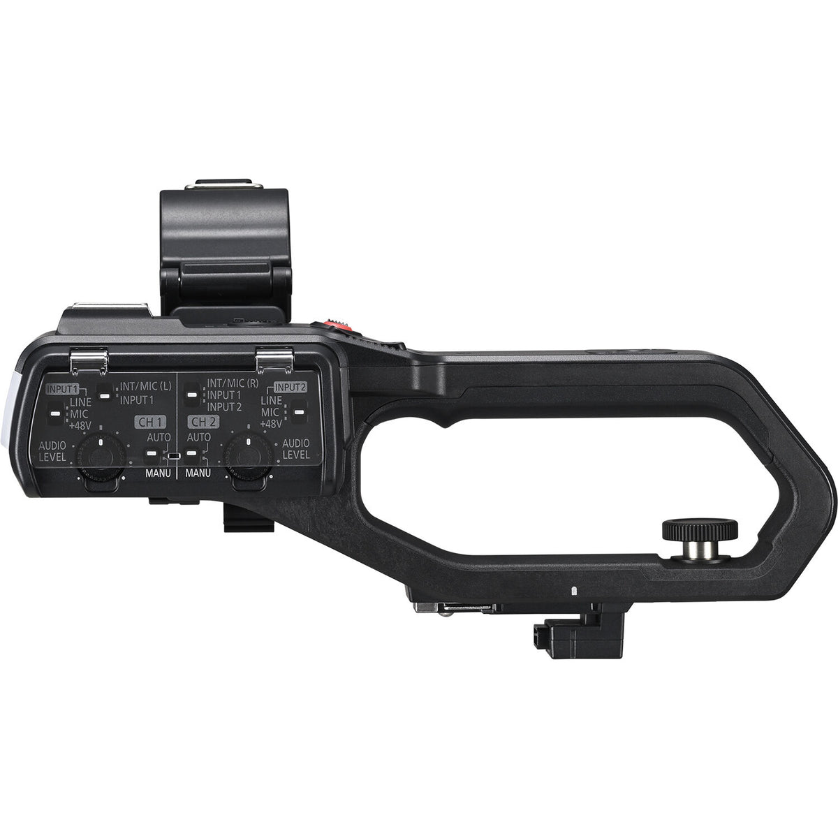Videocámara Panasonic HC-X2100 UHD 4K 3G-SDI/HDMI Pro con 24x Zoom - vista lateral