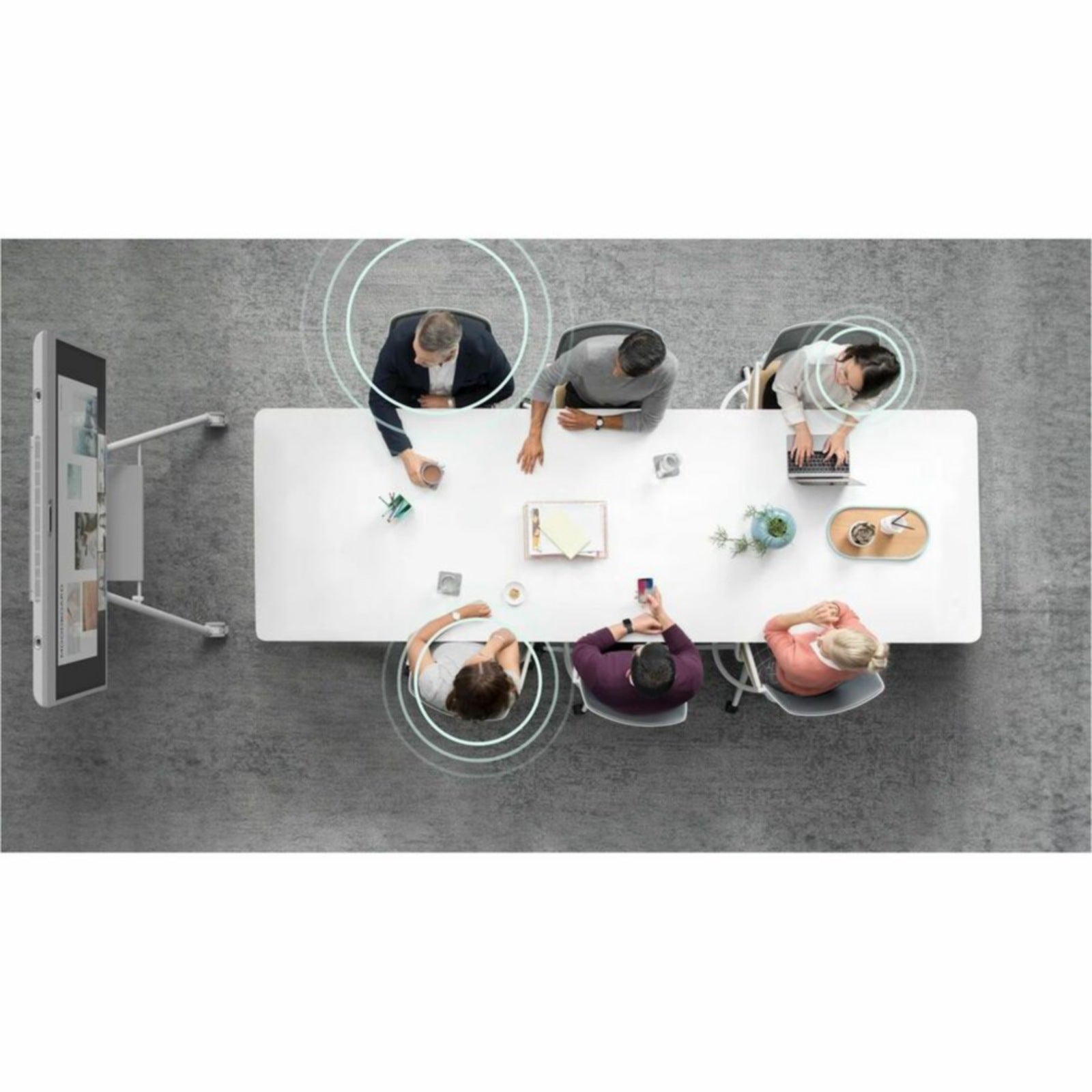 Videoconferencia Logitech Rally Board 65 and Cart - vista 4