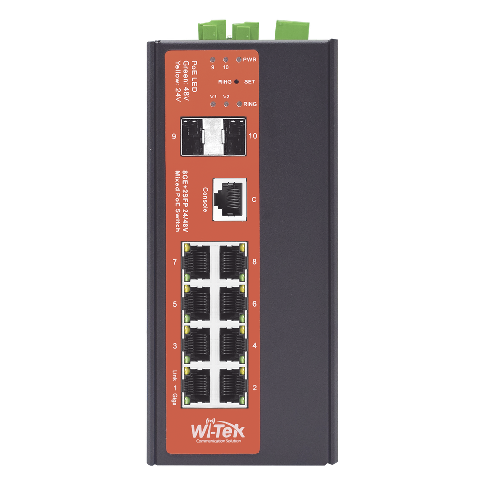 Switch Industrial administrable Wi-Tek WI-PMS310GF-ALIEN-I 240 W 2 puertos